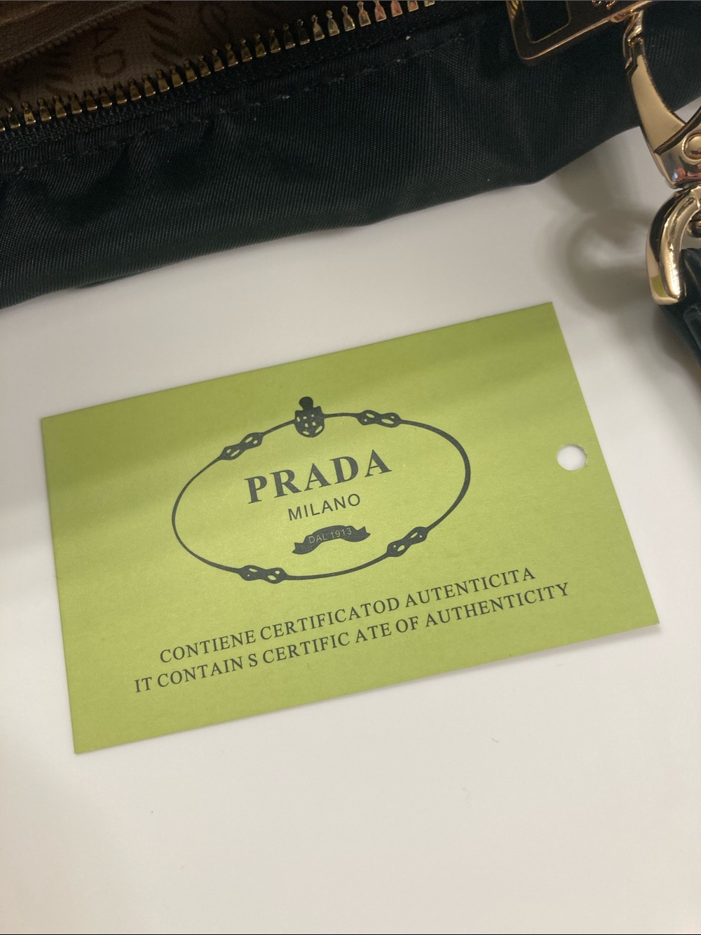 Prada Black Women's pouch Bag with Gold Hardware - Picture 6 of 12